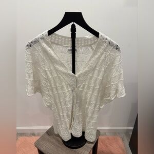 Croft & Barrow Ivory Lace Blouse